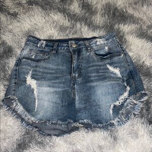 Denim Distressed shorts
